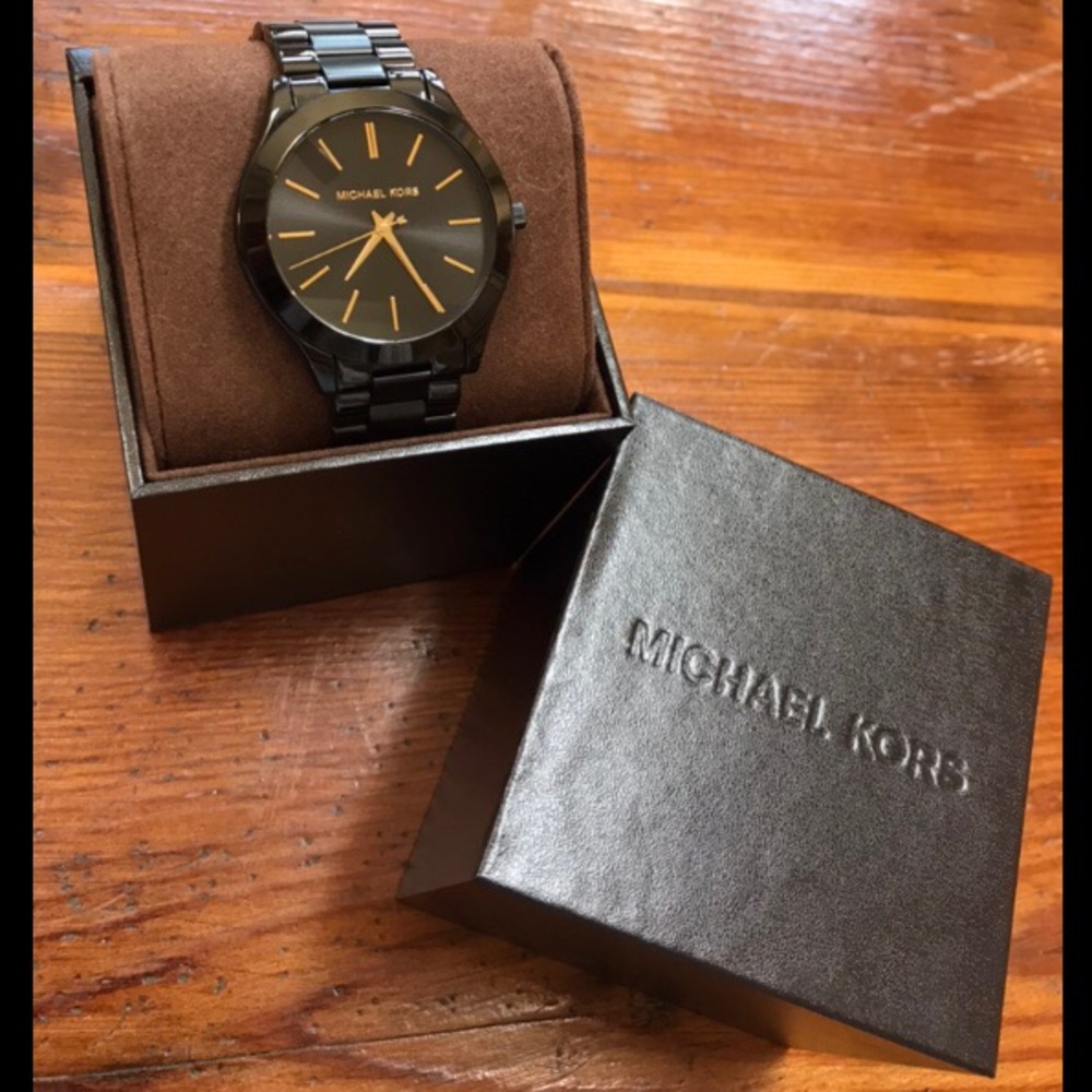 Michael Kors Matte Black Runway Watch